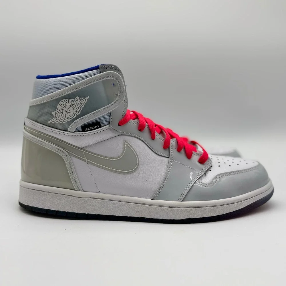 Nike Air Jordan 1 High Zoom Racer Blue White Grey CK6637-104 Mens 11.5
